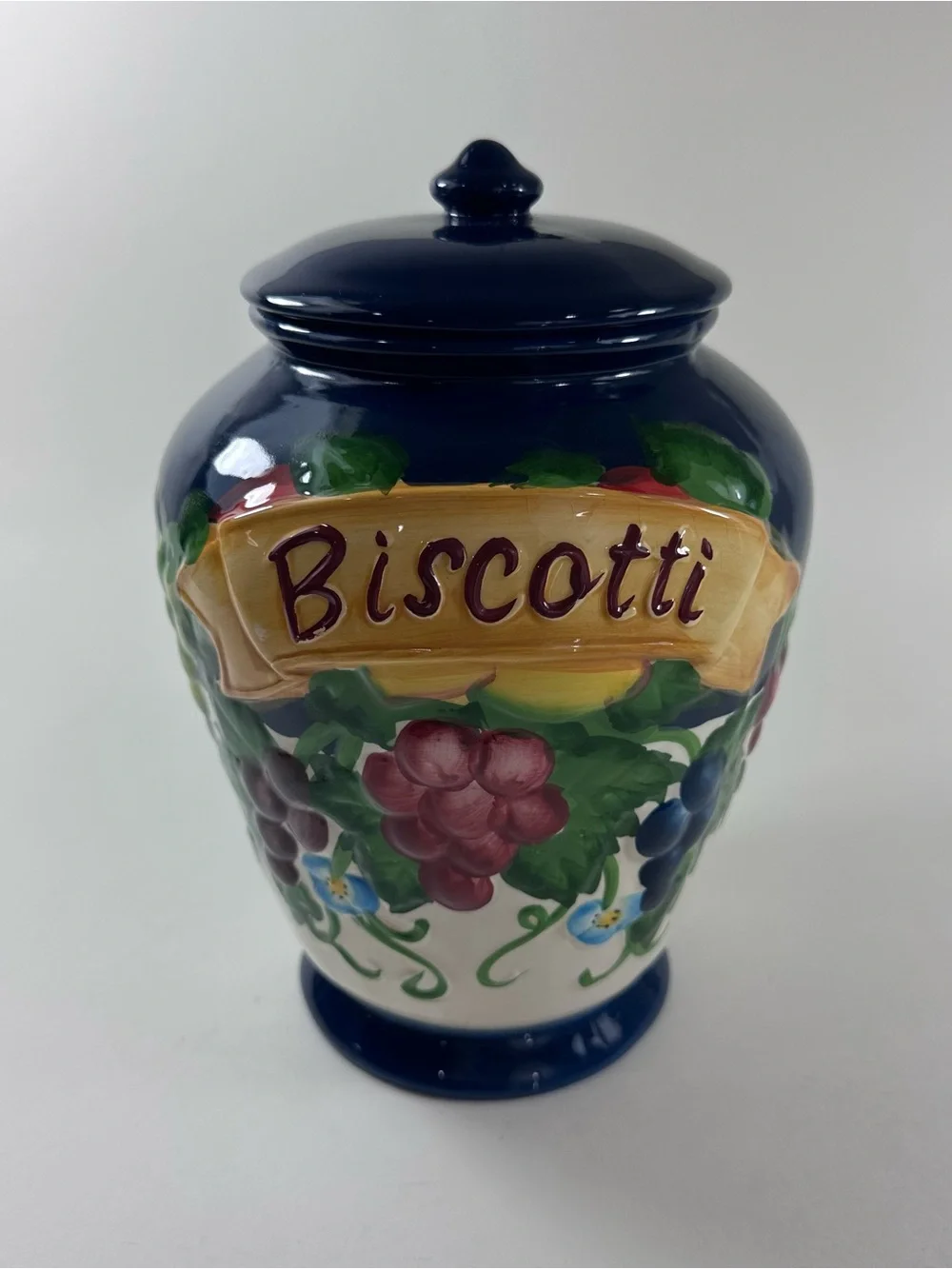 Nonni's Biscotti Hand-Painted Ceramic Cookie Jar